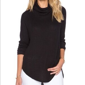 We The Free - Drippy Kristina Waffle Knit Thermal Cowl Neck Long Sleeve Top